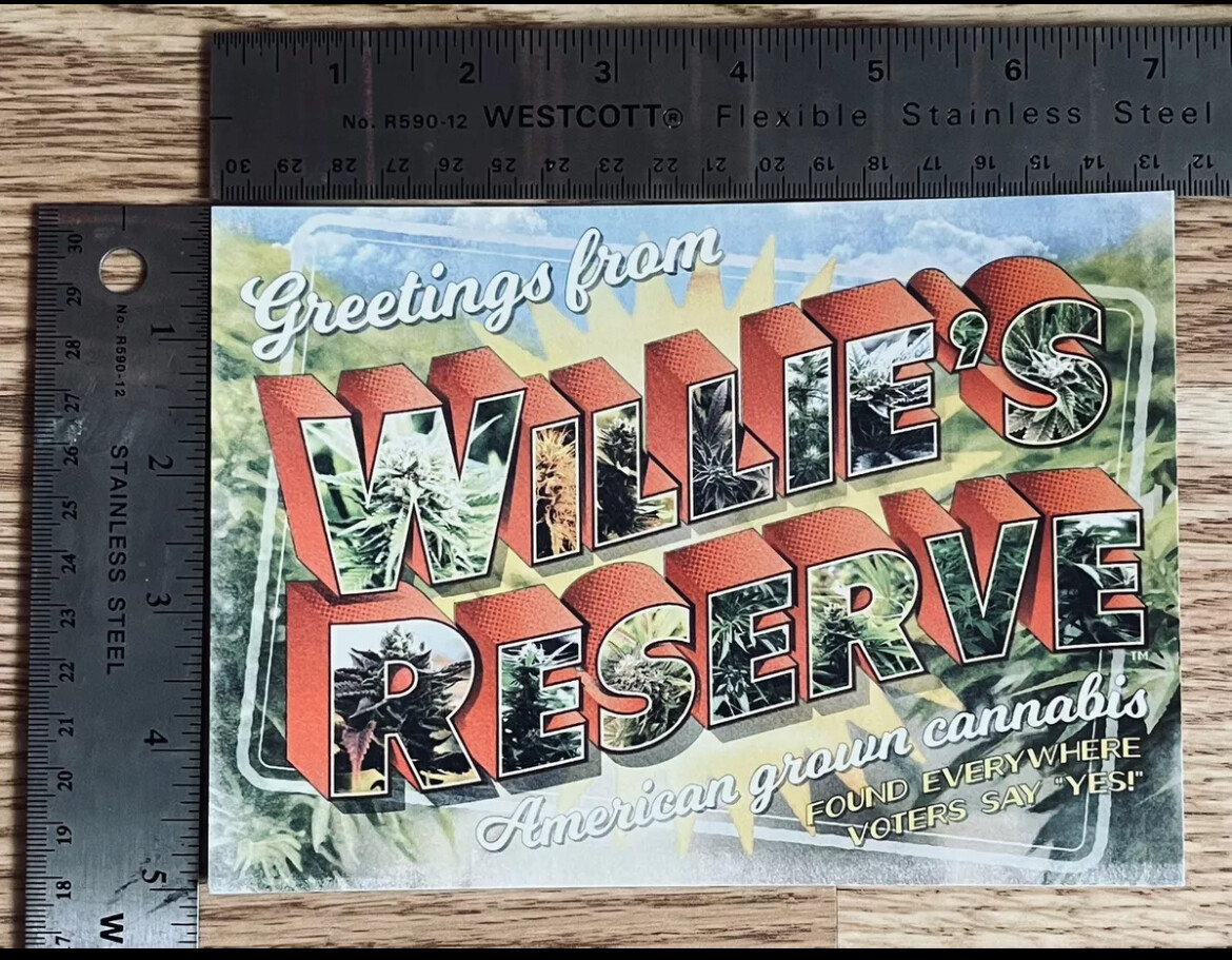 Willie&rsquo;s Reserve Cannabis Merchandise – *POSTCARDS*