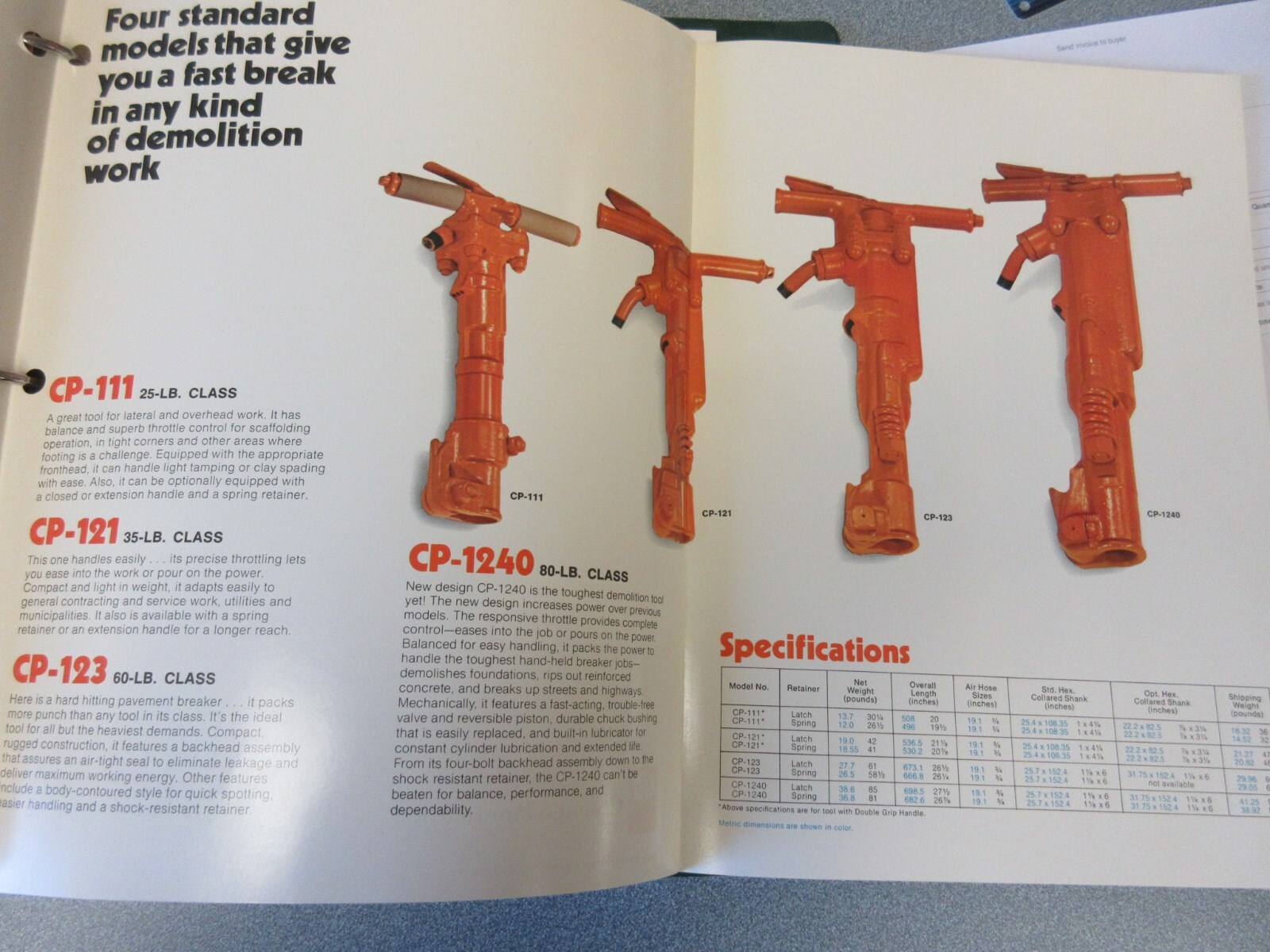 Chicago Pneumatic Demolition Tools Information