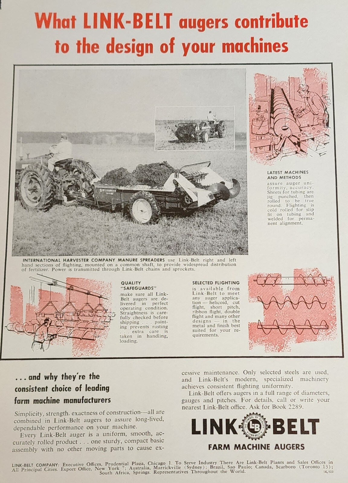 International Harvester IH McCormick Picture Spreader Vtg Magazine Ad Tractor