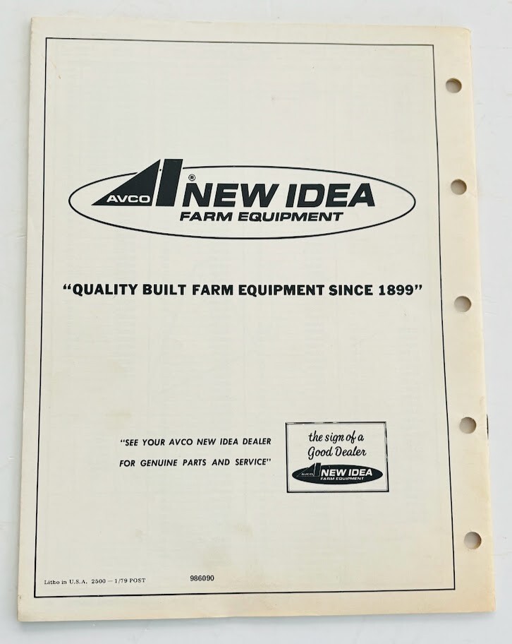 NEW IDEA Farm Equipment Forage Blowers 621 622 Original 1979 Owners Manual Book