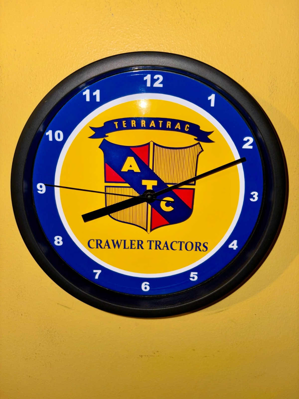 ATC Terratrac Crawler Bull Dozer Farm Tractor Barn Garage Man Cave Clock Sign