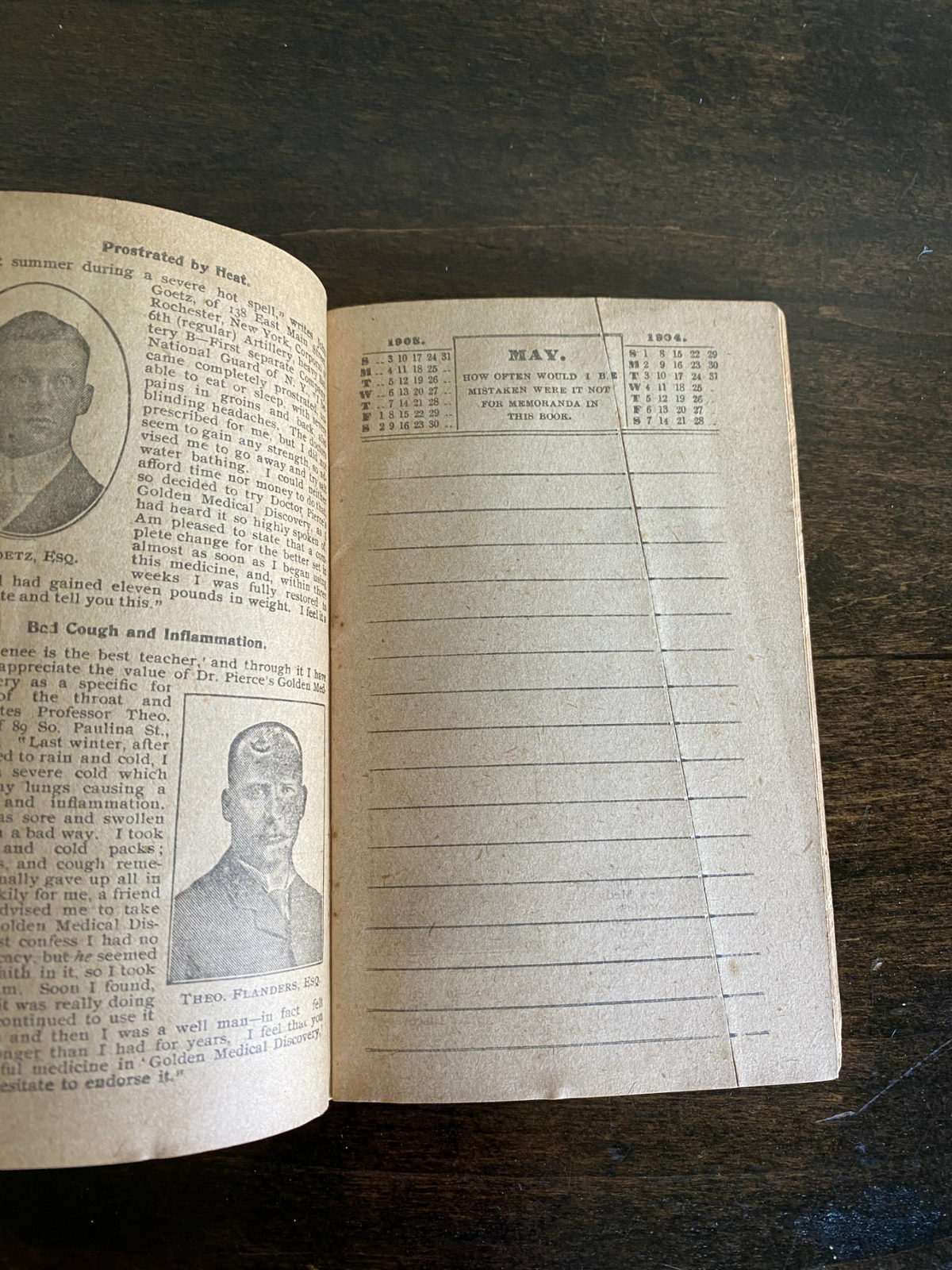 Vintage Pierce&rsquo;s Memorandum and Account Book for Farmers Mechanics 1902