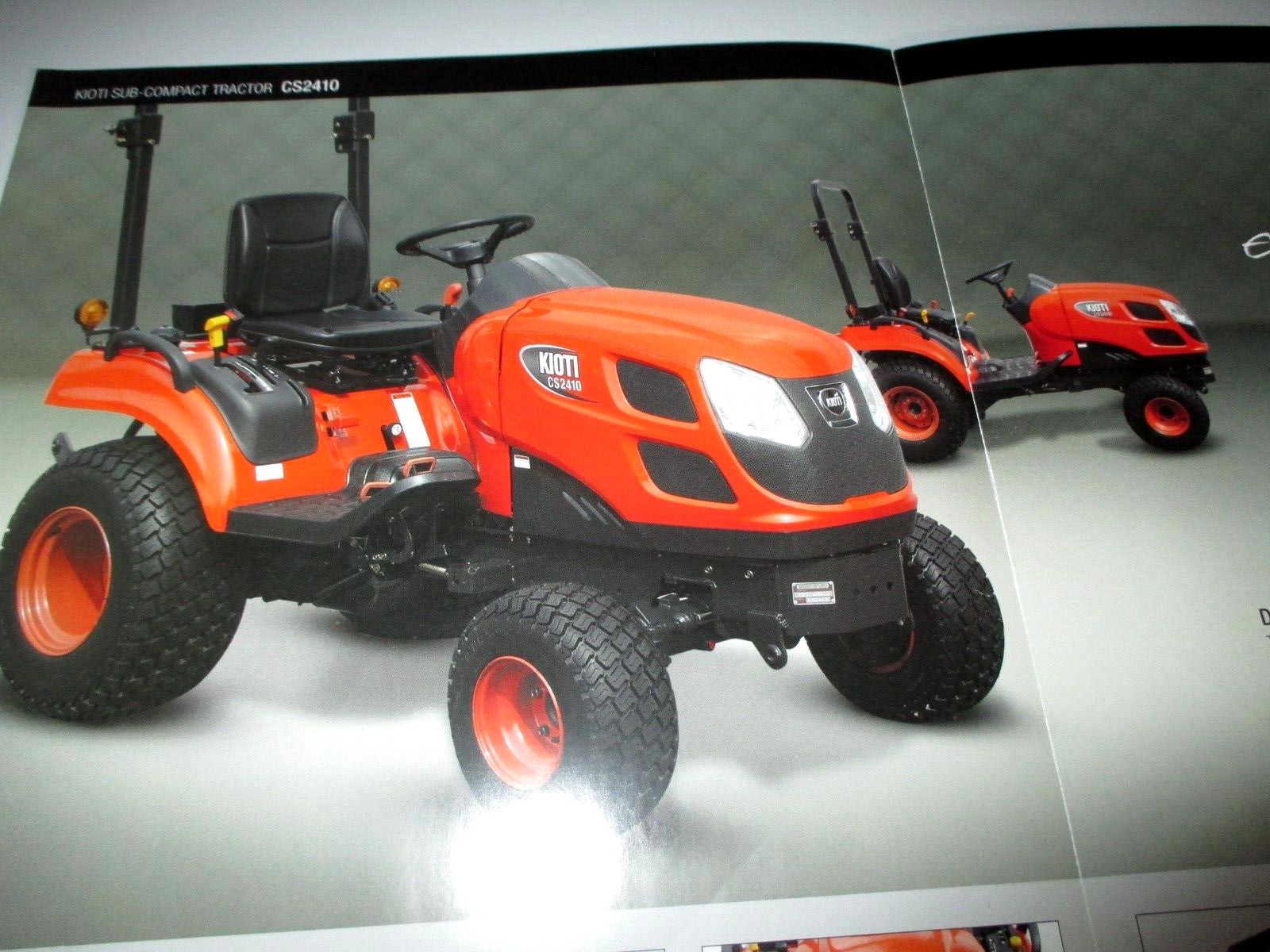 Kioti CS Series CS2410 Sub Compact Tractor Sales Brochure Literature OEM 8/13