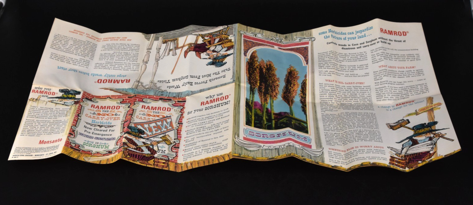 VTG Monsanto Ramrod Set of 3 Advertising Posters Brochures Farming Sorghum Corn