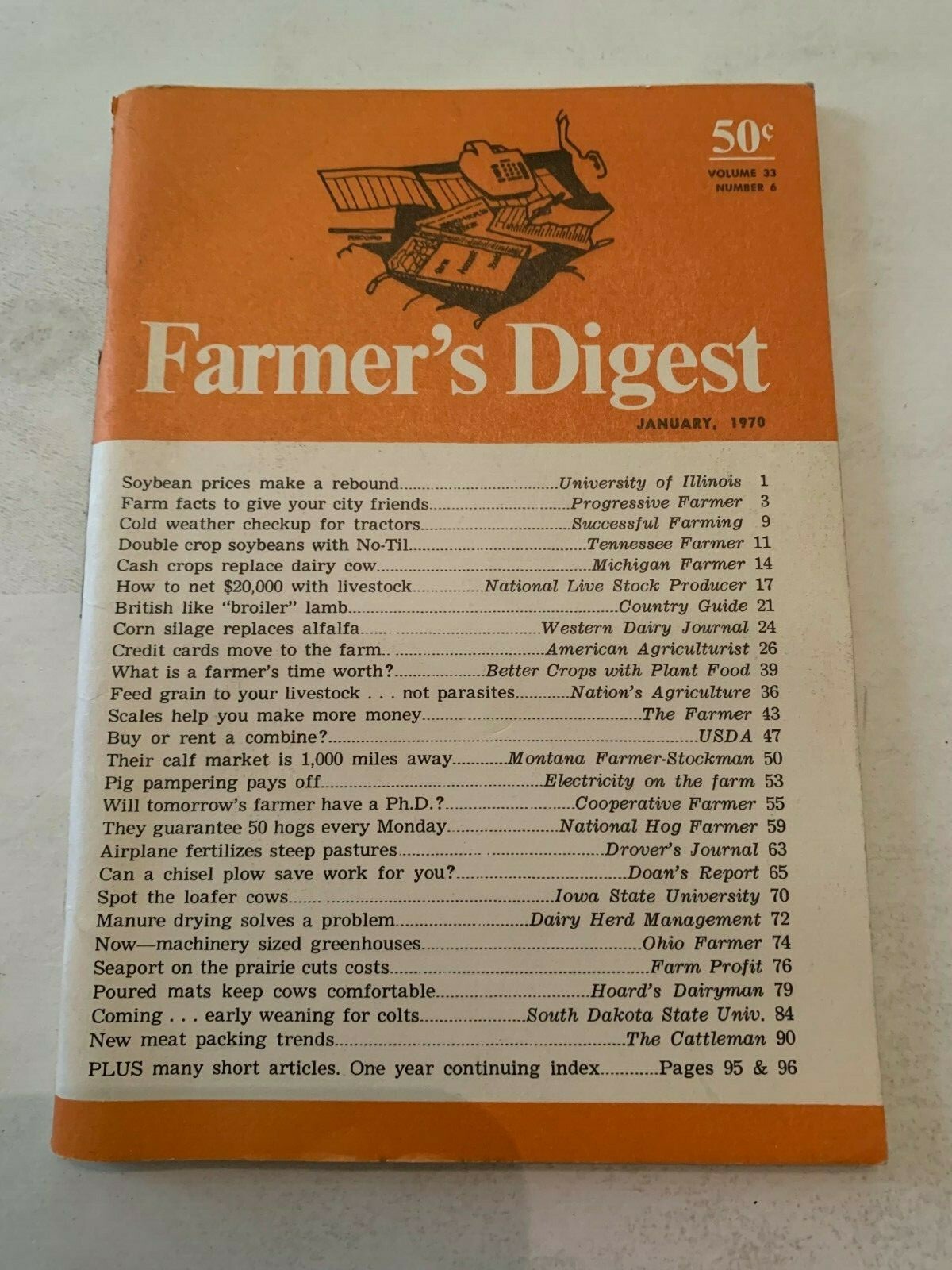 January 1970 Farmers Digest Magazine Volume 33 Number 6
