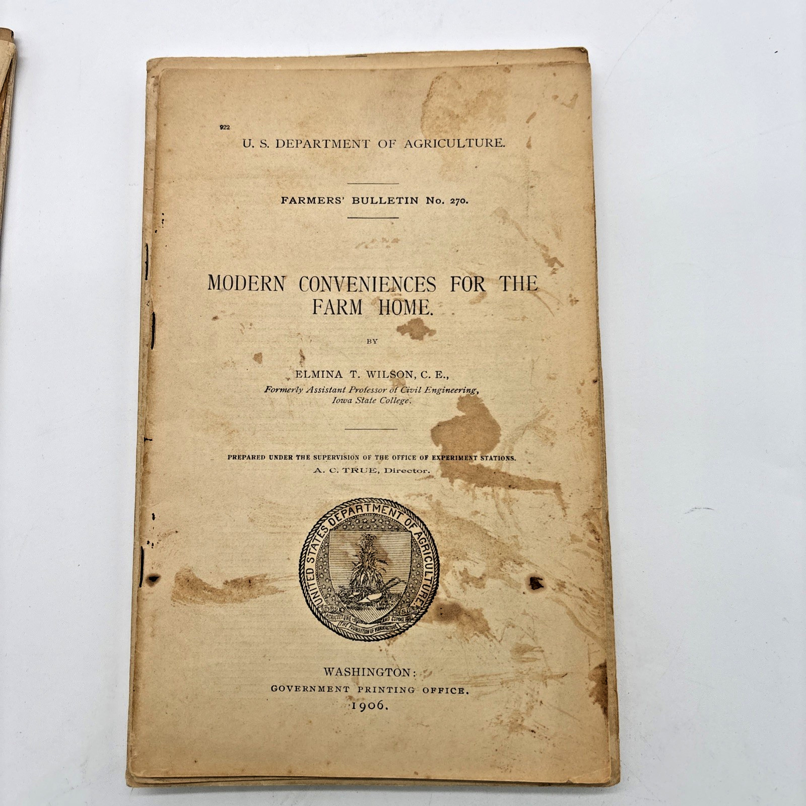 1898, 1900’s-1930&rsquo;S U.S DEPARTMENT OF AGRICULTURE FARMERS&rsquo; BULLETINS LOT OF 14