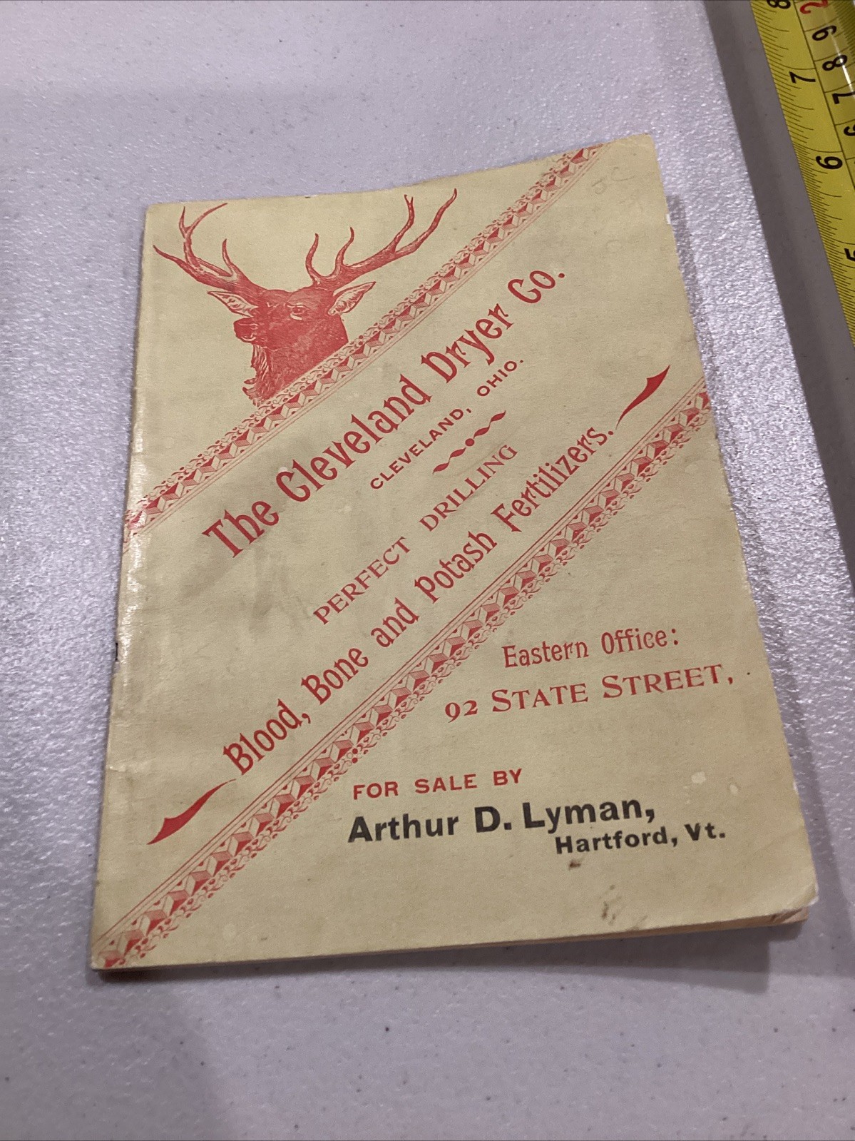 1895 The Cleveland Dryer Co Perfect Drilling Blood Bone Fertilizer Calendar Book