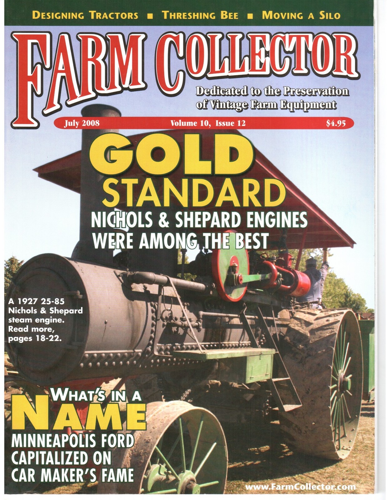 Nichols & Shepard Steam, Old Time Threshing Bee Harvesting, 1916 FORD tractor