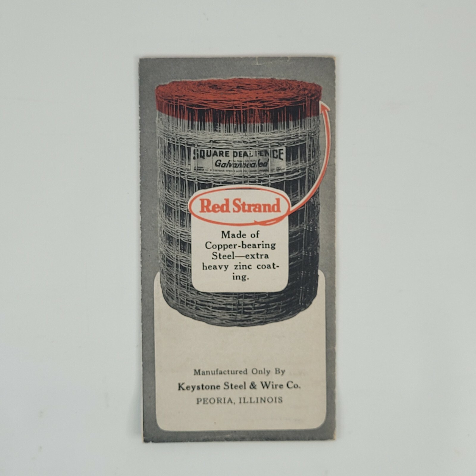 c.1920 Square Deal Fence Red Strand Advertising Fold Out Brochure Zielinski VTG