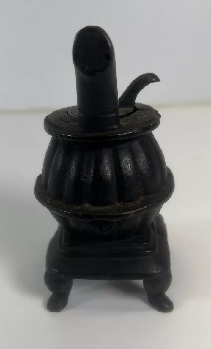 Black Pot Belly Stove Cast Metal Salesman Sample Rare & Hard to Find Retro
