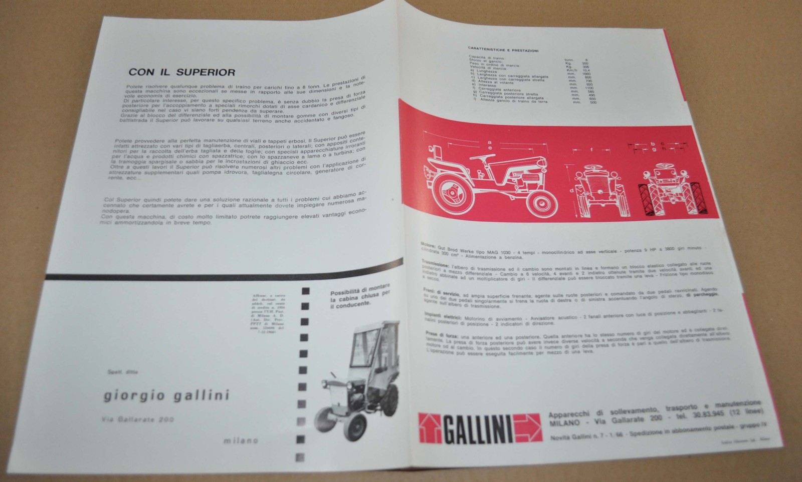 Superior Gutbrod Moto Standard Tractor Agro Garden Gallini Brochure Prospekt IT