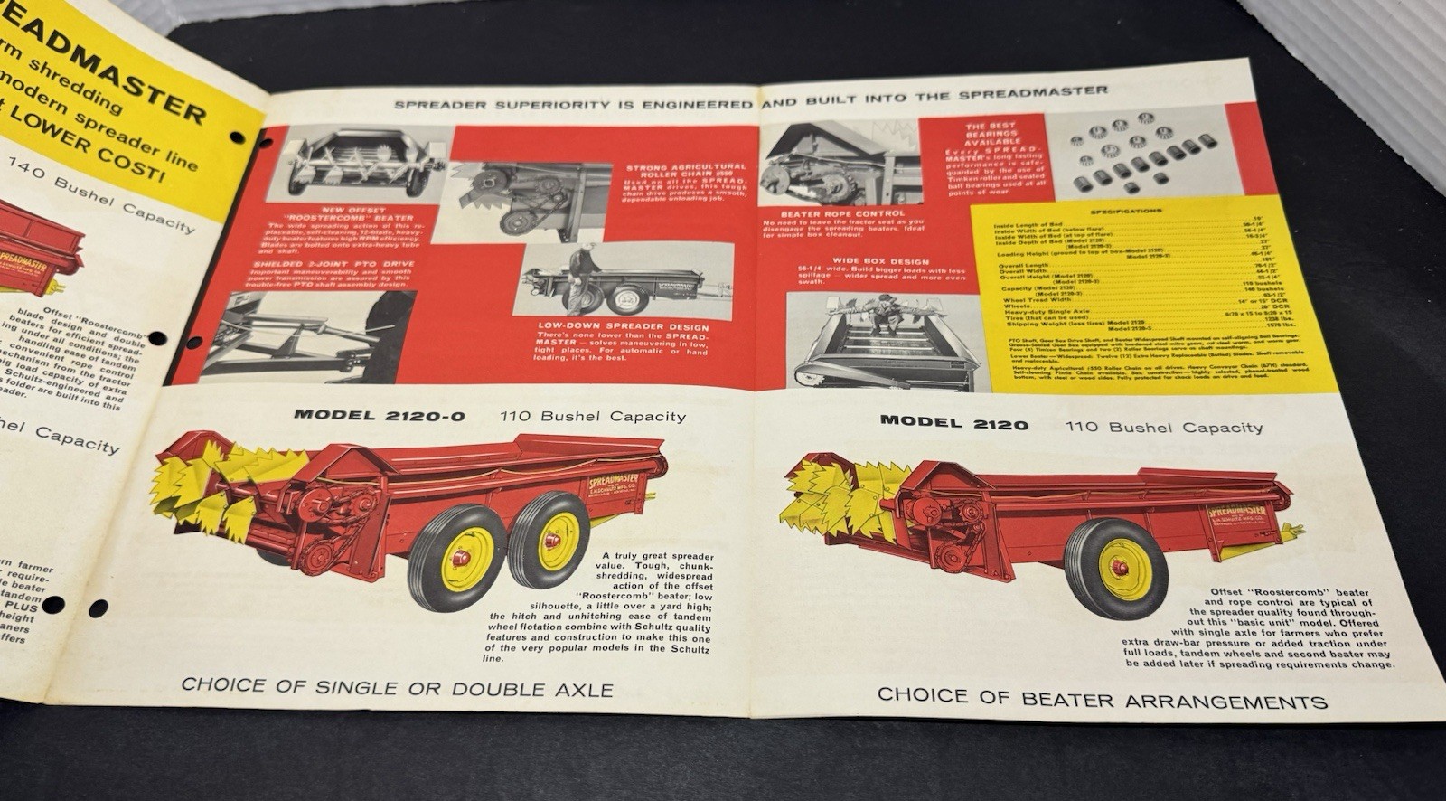 Vintage 1970`s L.H. Schultz Mfg Co Spreadmaster Manure Spreader Brochure