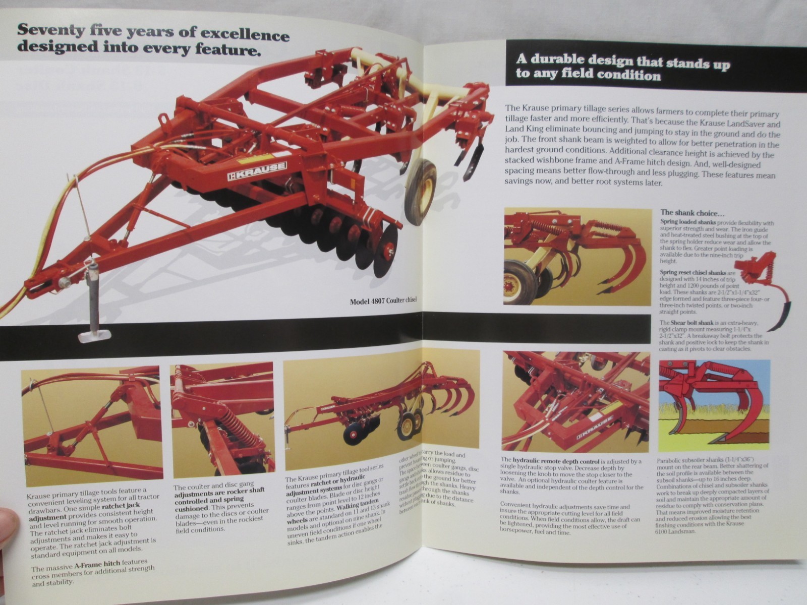 Krause Coulter Disc Chisels 4800 Series Landsaver LandKing 5-13 Shank Brochure