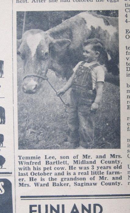Orig 1949 Ohio Boys & Girls Article Features Tommie Lee Bartlett, Midland County