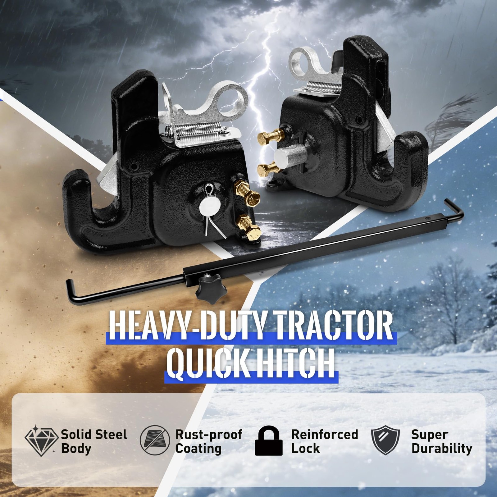 Upgraded Cat 1 Tractor Easy Change Quick Hitch System, Compatible with 3 Poin…