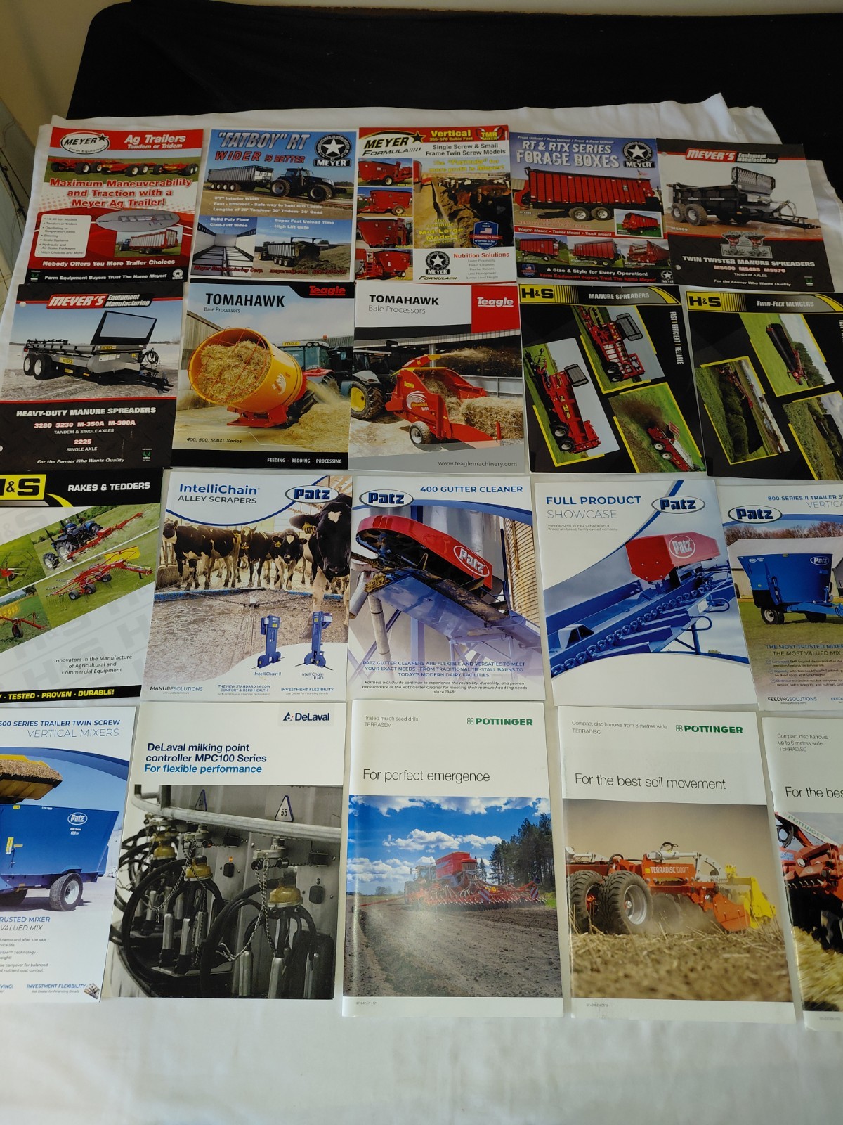 Lot Of 80+ Modern (Year 2000+) Farm Equipment, Tractor, Combine Brochures