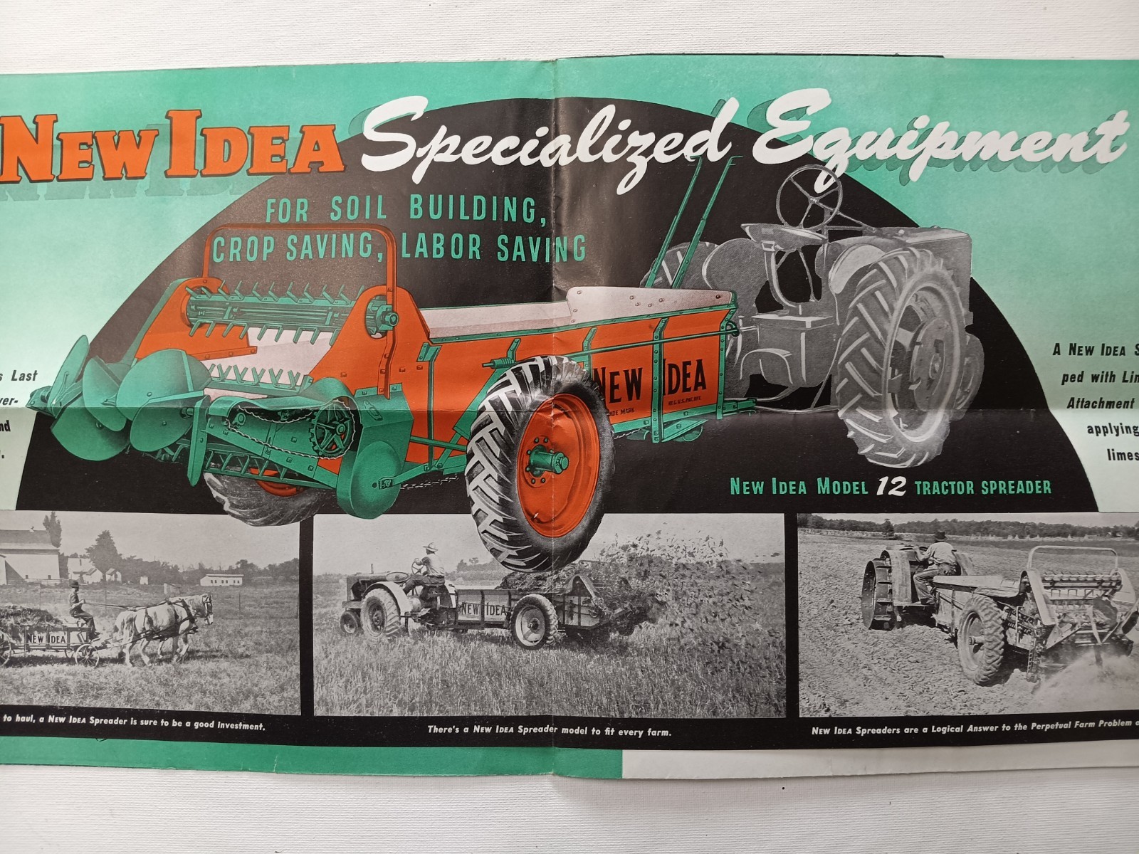 NEW IDEA Post War Dealer Sales Vintage Original Advertising Mailer Poster