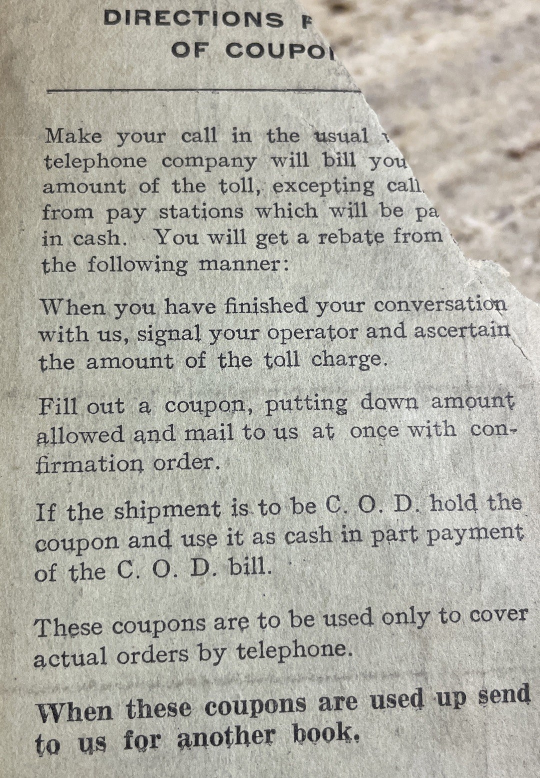 Circa 1900 F.O. BAILEY CARRIAGE CO., “We Pay Telephone” Coupon Booklet – Sleighs