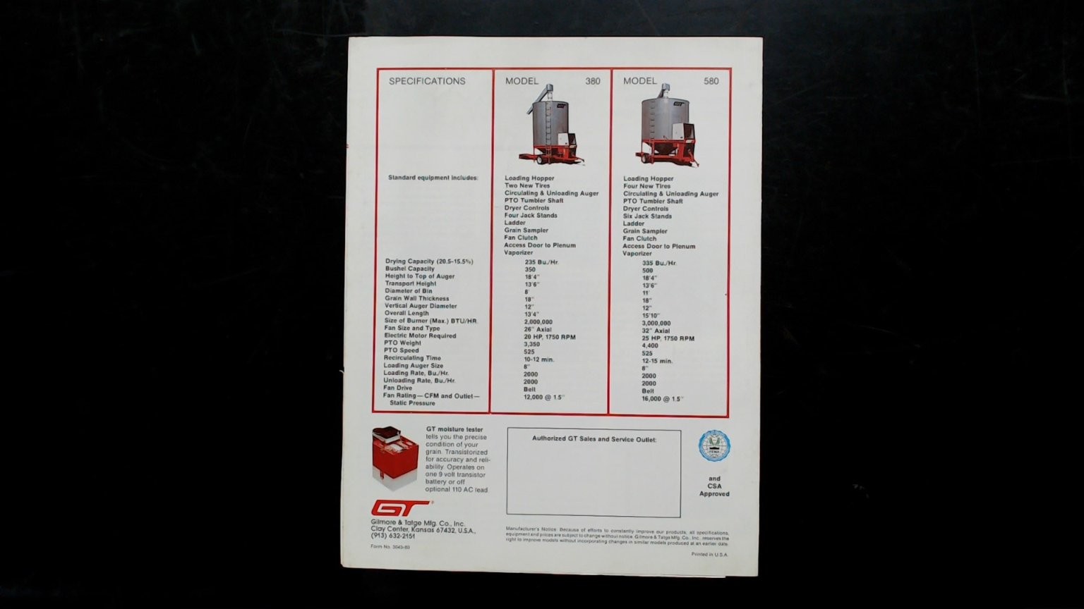 GT Recirculating Batch Dryers Brochure Vintage Agricultural Equipment