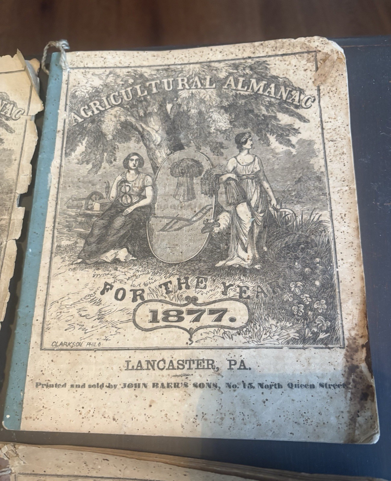 Lot Of 4 John Baer&rsquo;s Agricultural Almanac Lancaster, PA Antique! 1876-1879