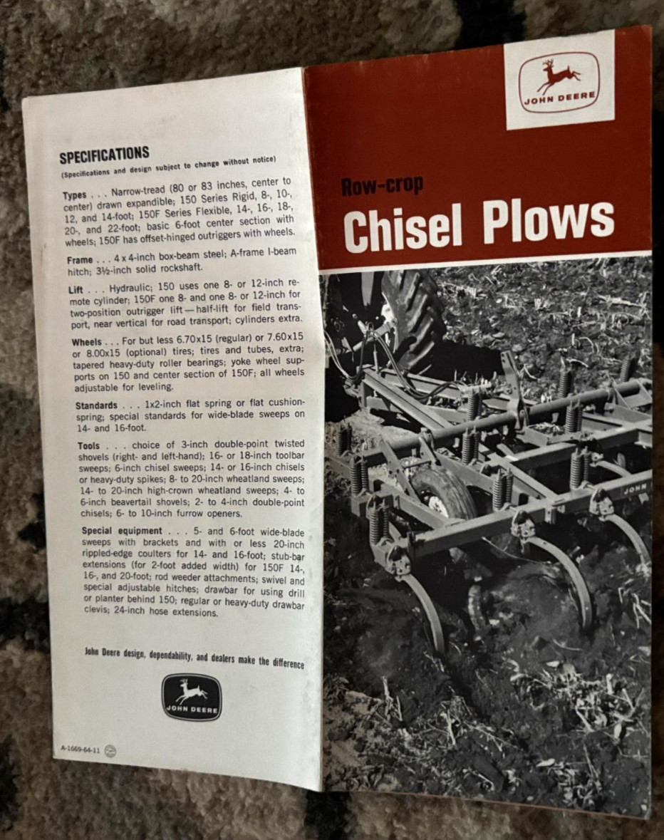 John Deere Chisel Plow for 1964 Brochure DCPA26