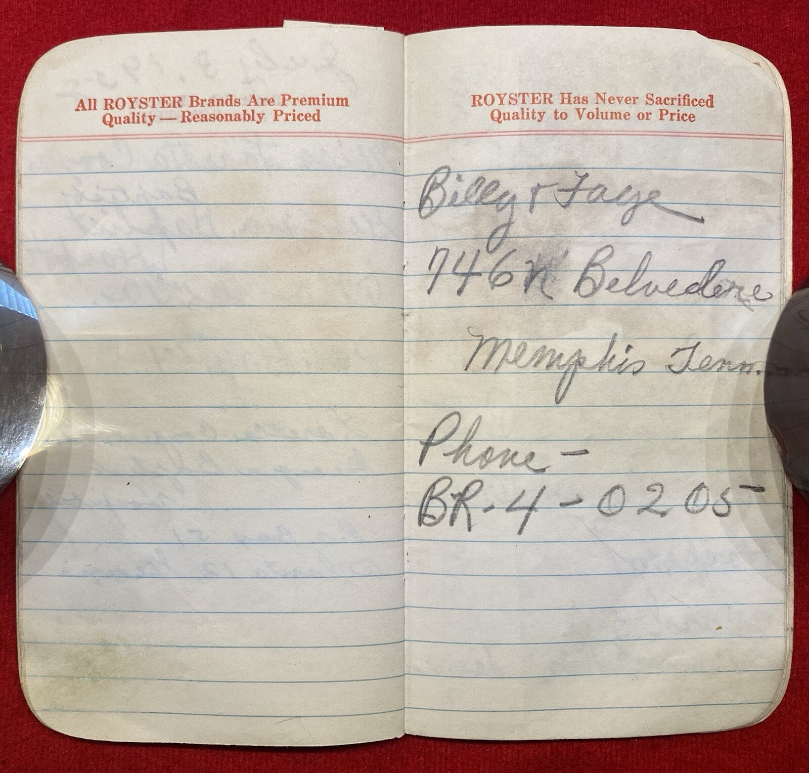 1957 *F. S. ROYSTER GUANO COMPANY* NORFOLK, VIRGINIA CALENDAR NOTE PAD+ENTRIES!