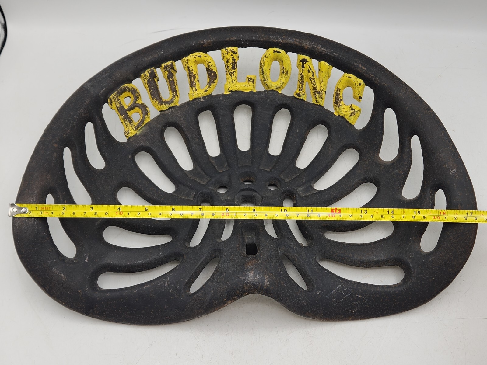 Vintage/Antique Bud Long Budlong Tractor Plow Implement Seat Cast Iron Metal