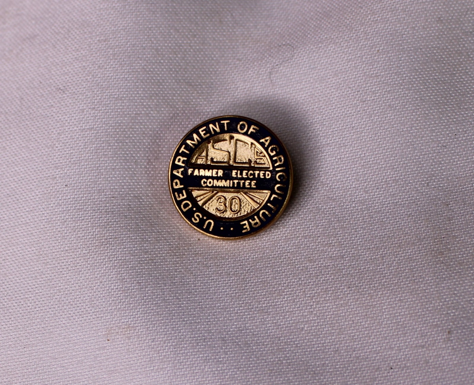DEPARTMENT of AGRICULTURE 30 YEAR EMPLOYEE SERVICE PIN BADGE FARMER ELECTED COMM