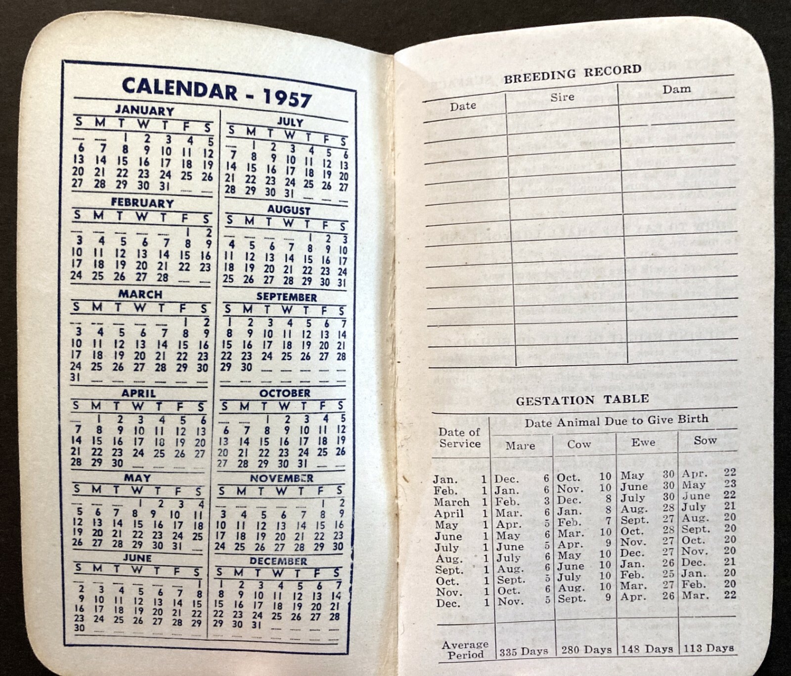 1957 ROYSTER PLANT FOOD & FERTILIZER POCKET RECORD NOTE BOOK FARMING SUPPLIES
