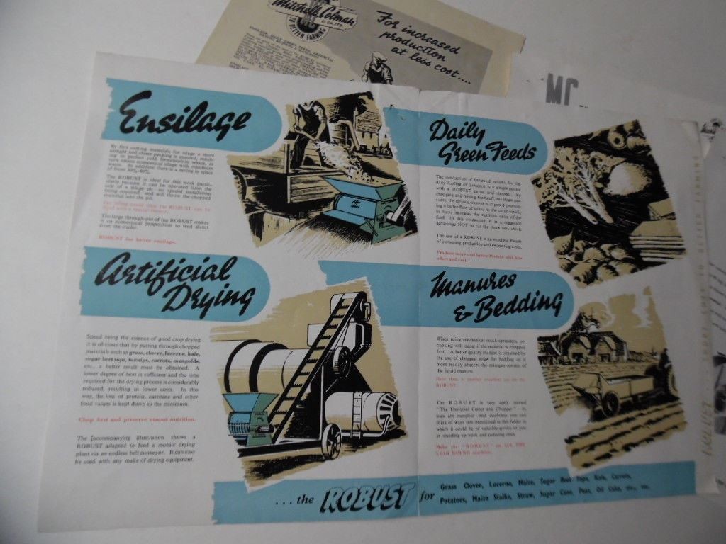 c.1940s Mitchell Colman & Co Ltd Robust Cutter Chopper Hammer Mill Brochure UK