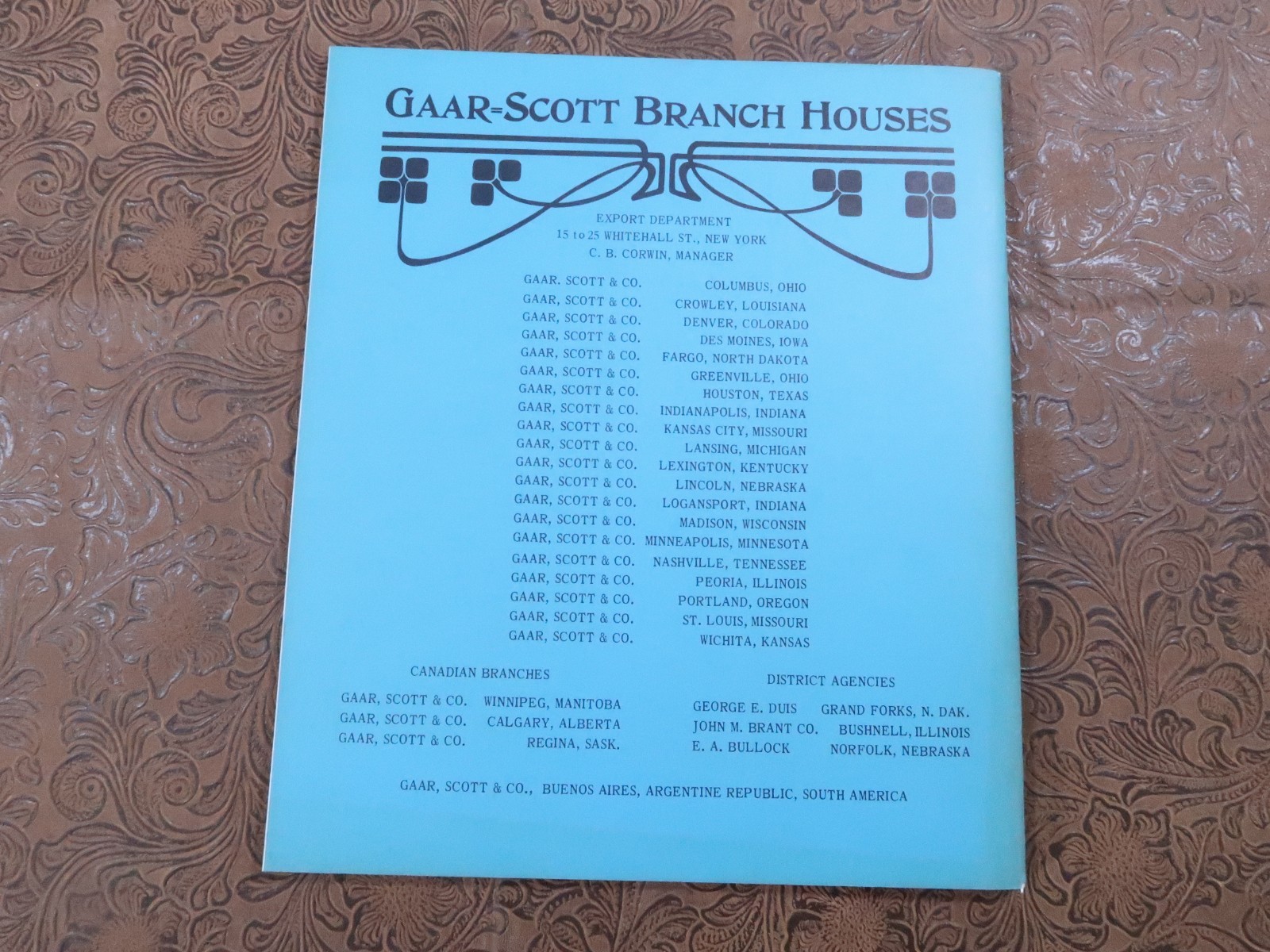 GAAR – SCOTT TRACTORS, THRESHING MACHiNERY CATALOG Reprint 1973