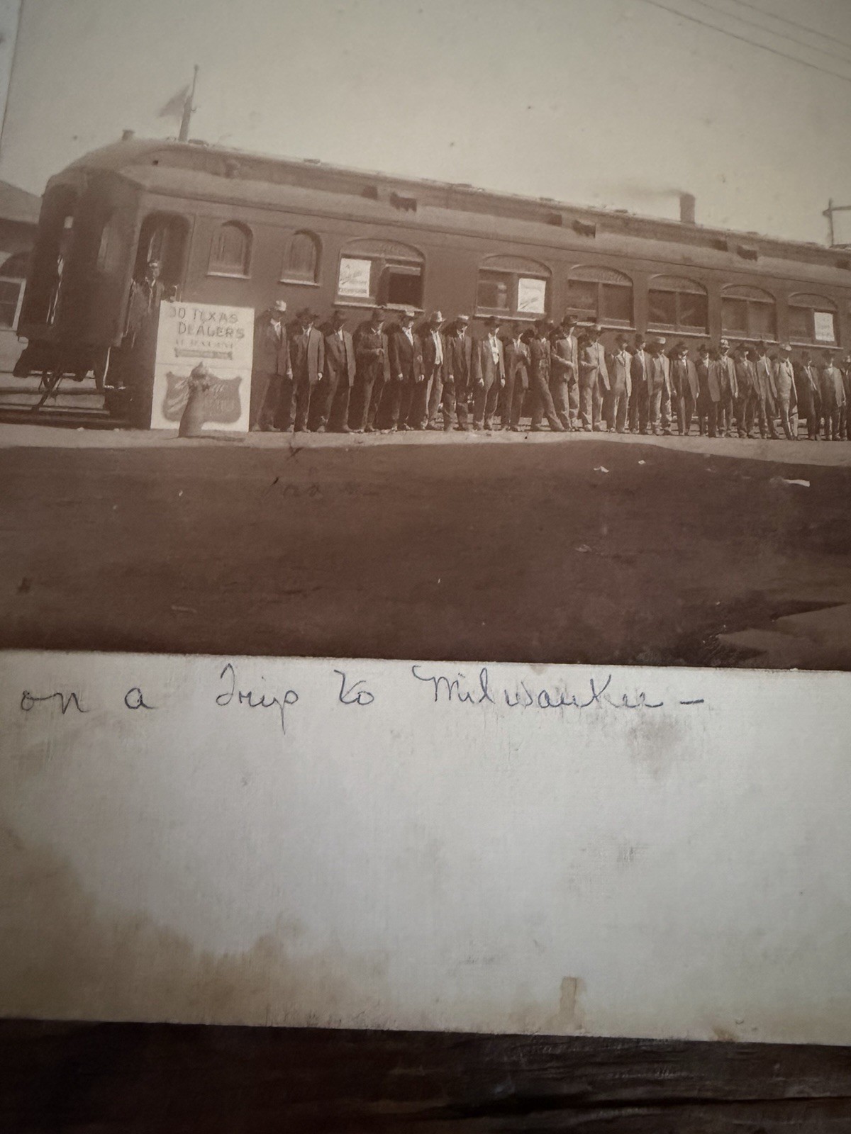 Antique Sattley Excursion Train Photo Texas Farm Machinery Dealers Racine WI