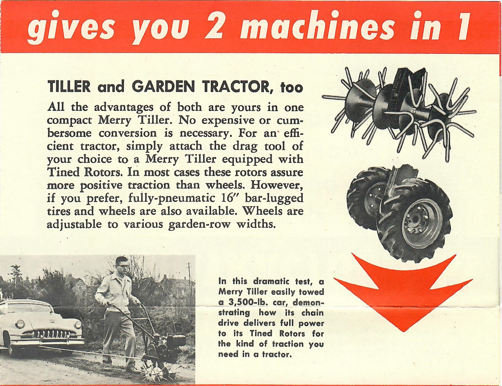 Merry Tiller Brochure Roto Tiller Garden Tractor Sickle Mower Wheelbarrow Plow