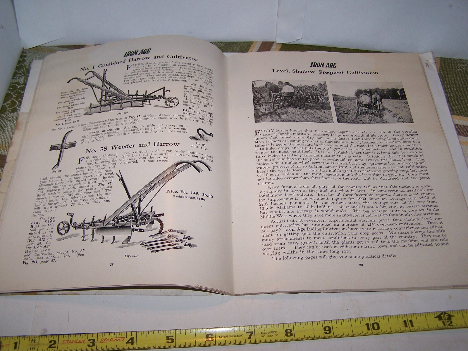 IRON AGE 1910 Full Line Sales Catalog Cultivator Plow Planter Farm Garden NICE!
