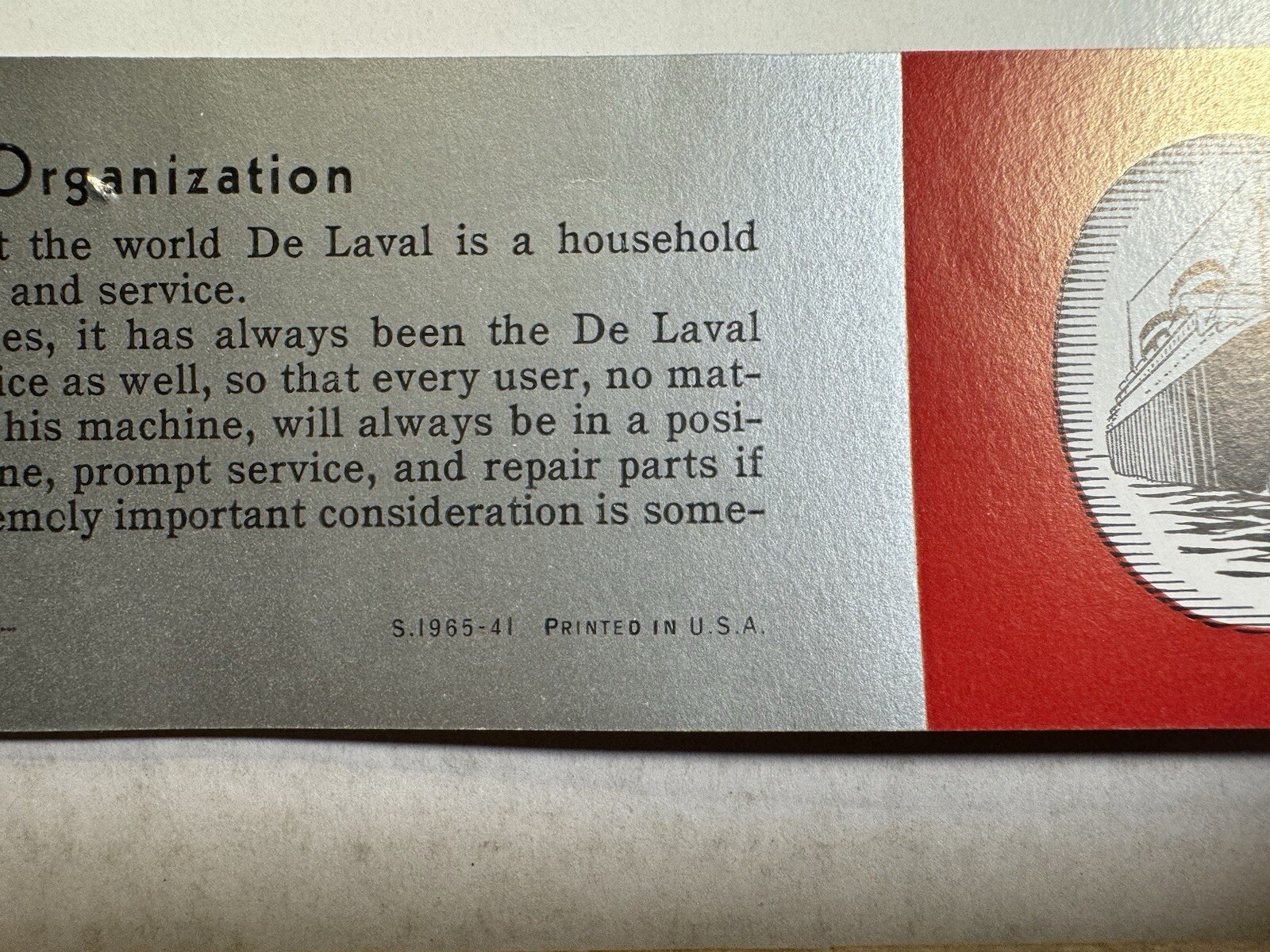 Vintage 1965 De Laval Cream Separators Farm & Dairy Sizes Brochure