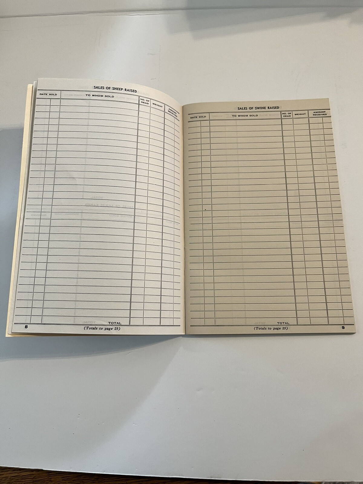 Farm Income Tax Record System No 500 Handy Reference Book Copyright 1943