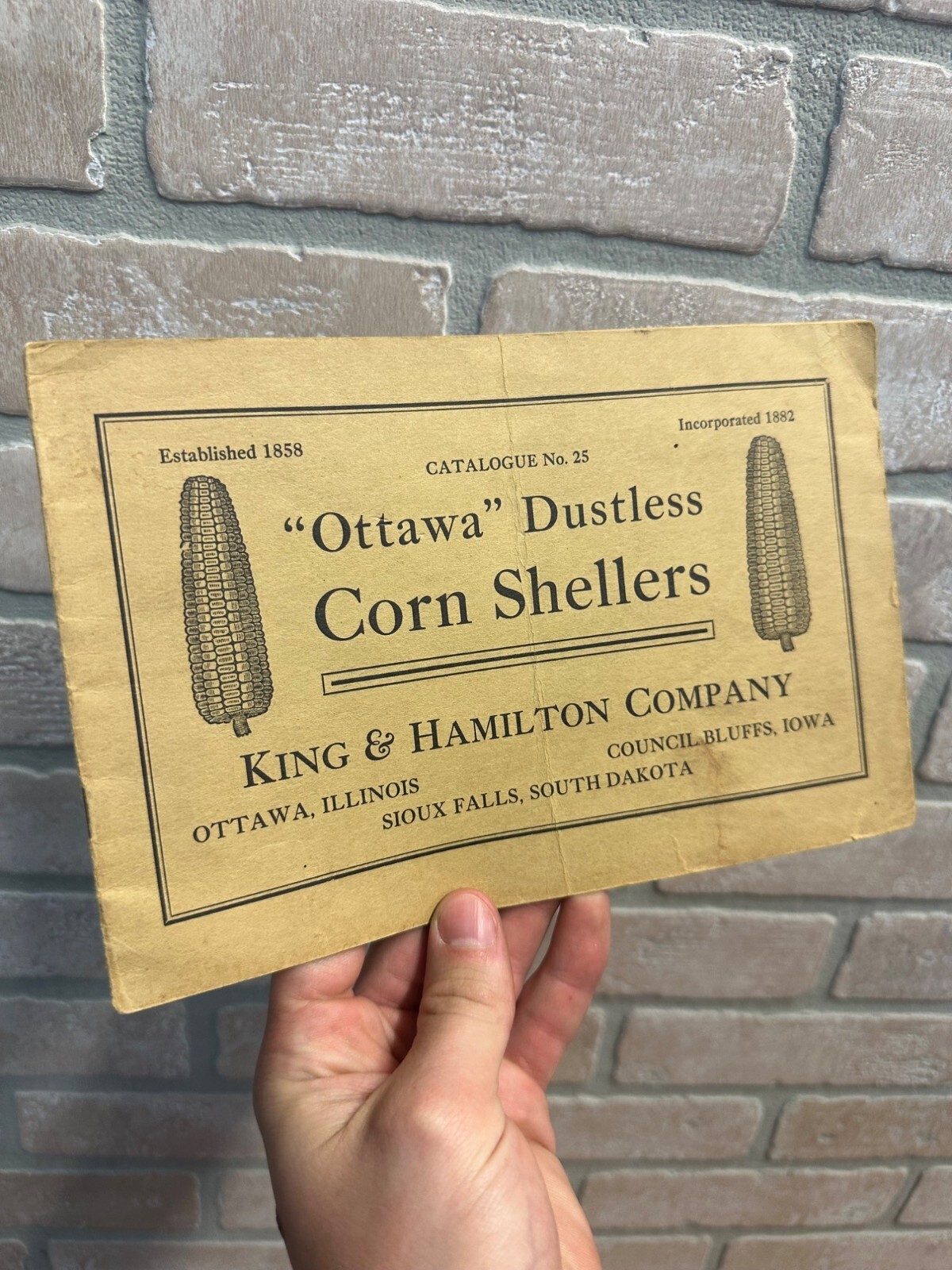 1910&rsquo;s Ottawa Corn Shellers Catalog King & Hamilton Company Ottawa Illinois