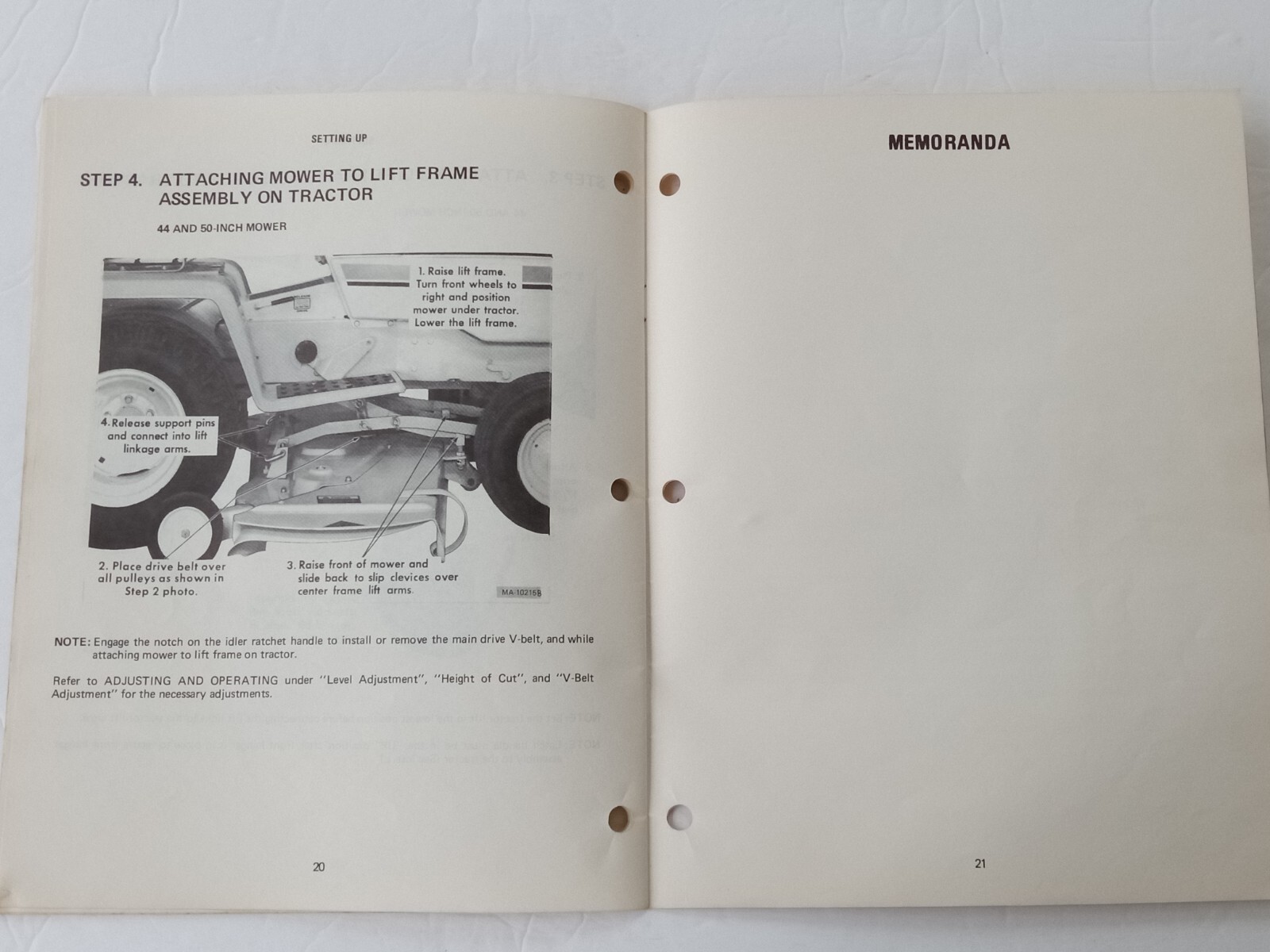 International Harvester Rotary Mowers 38A 44A 50A 3 Spindle Operator&rsquo;s Manual