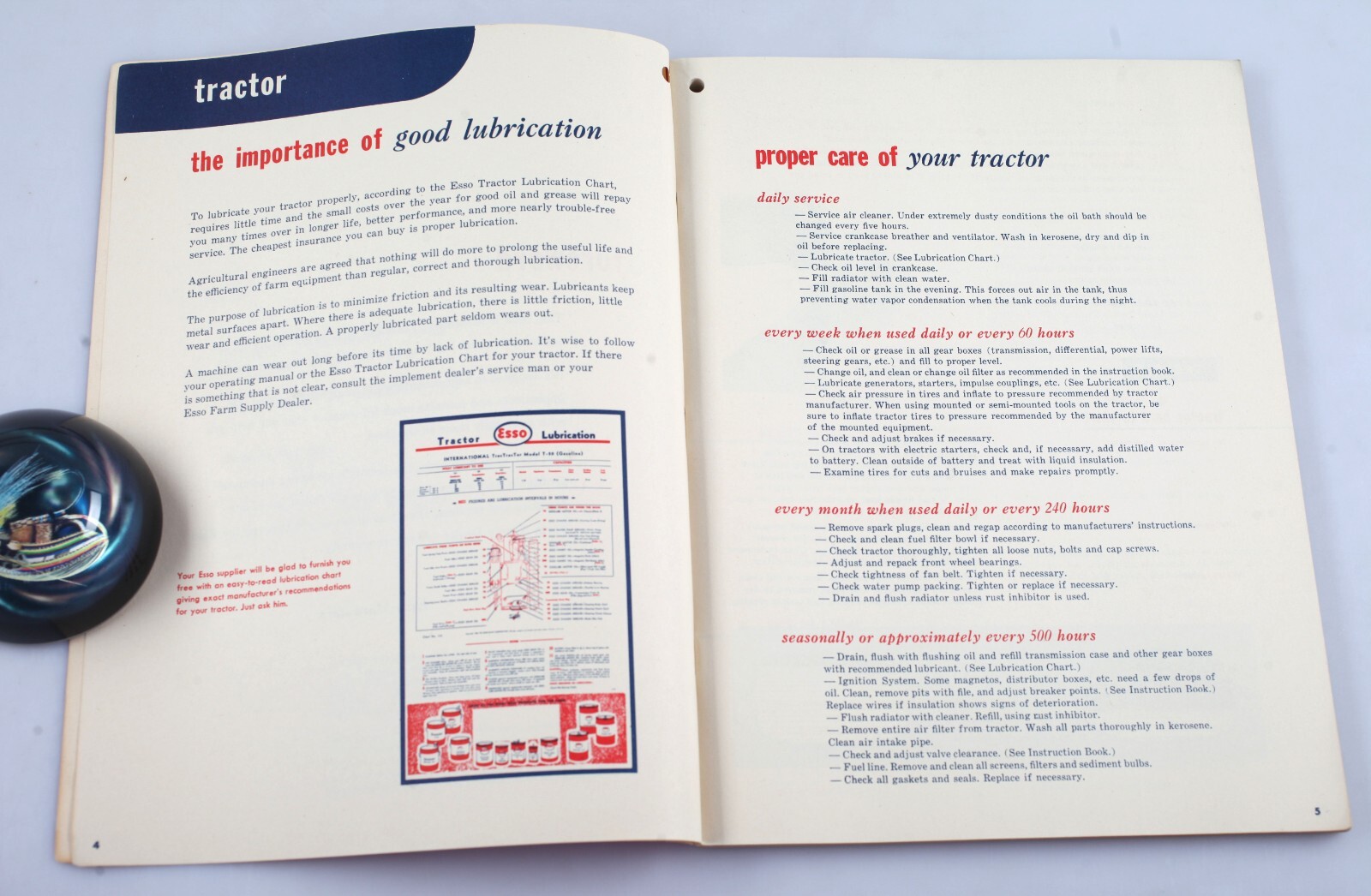 Vintage 1947 Esso Farm Equipment Good Care Counts Booklet Maintenance Manual