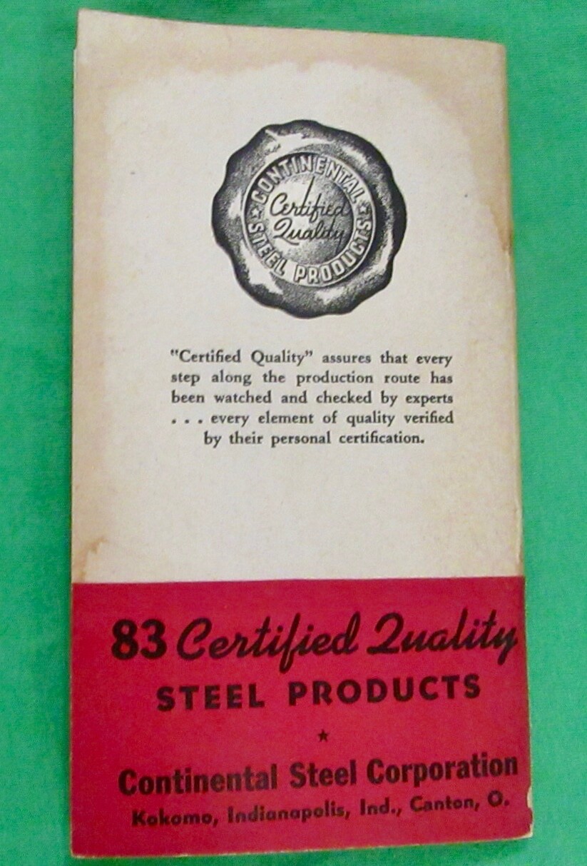 Vintage Continental Steel Corp. Farm & Livestock Record Book (1940)
