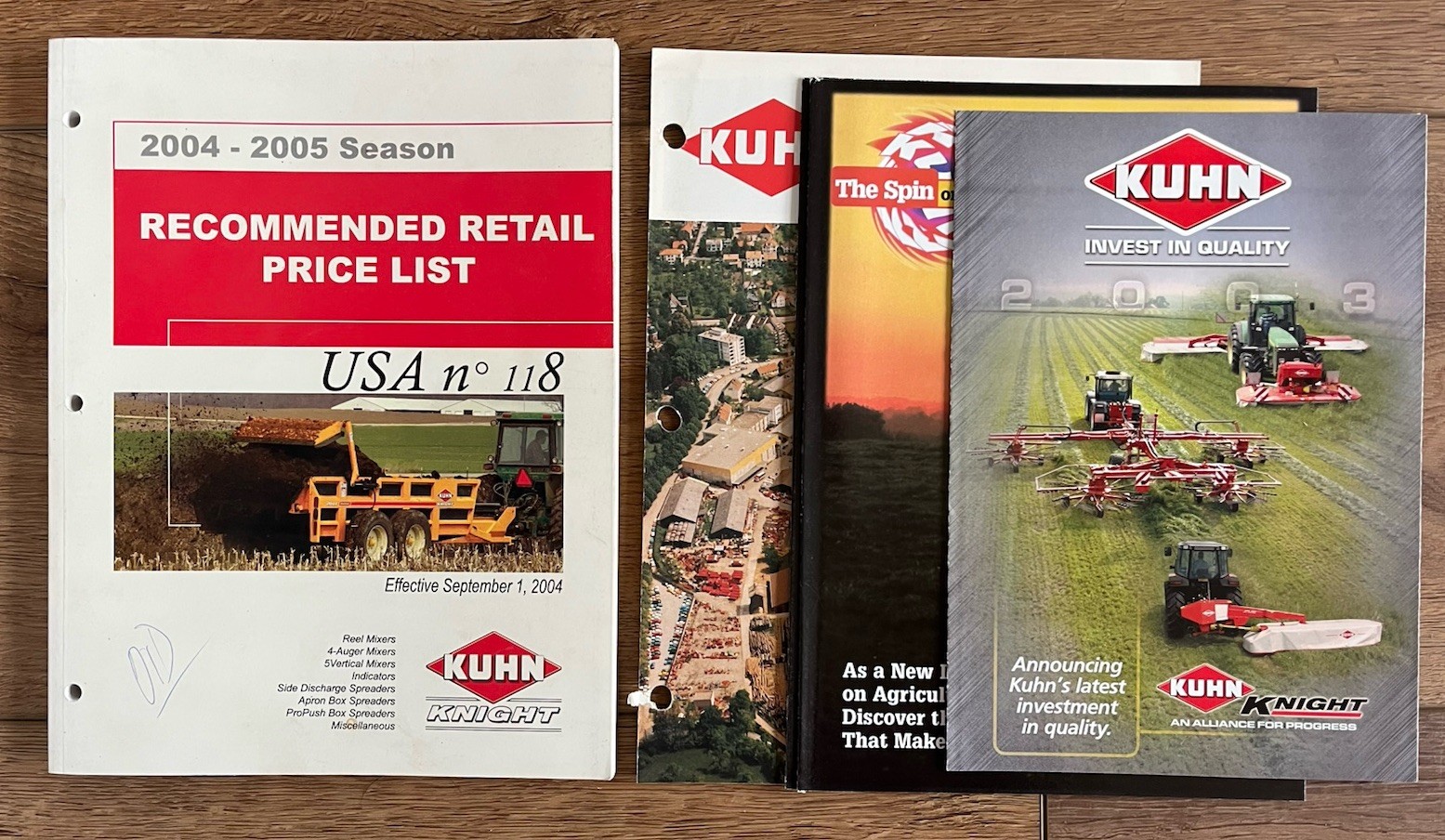 2004-2005 KUHN Farming Retail Price List USA Farming Brochures