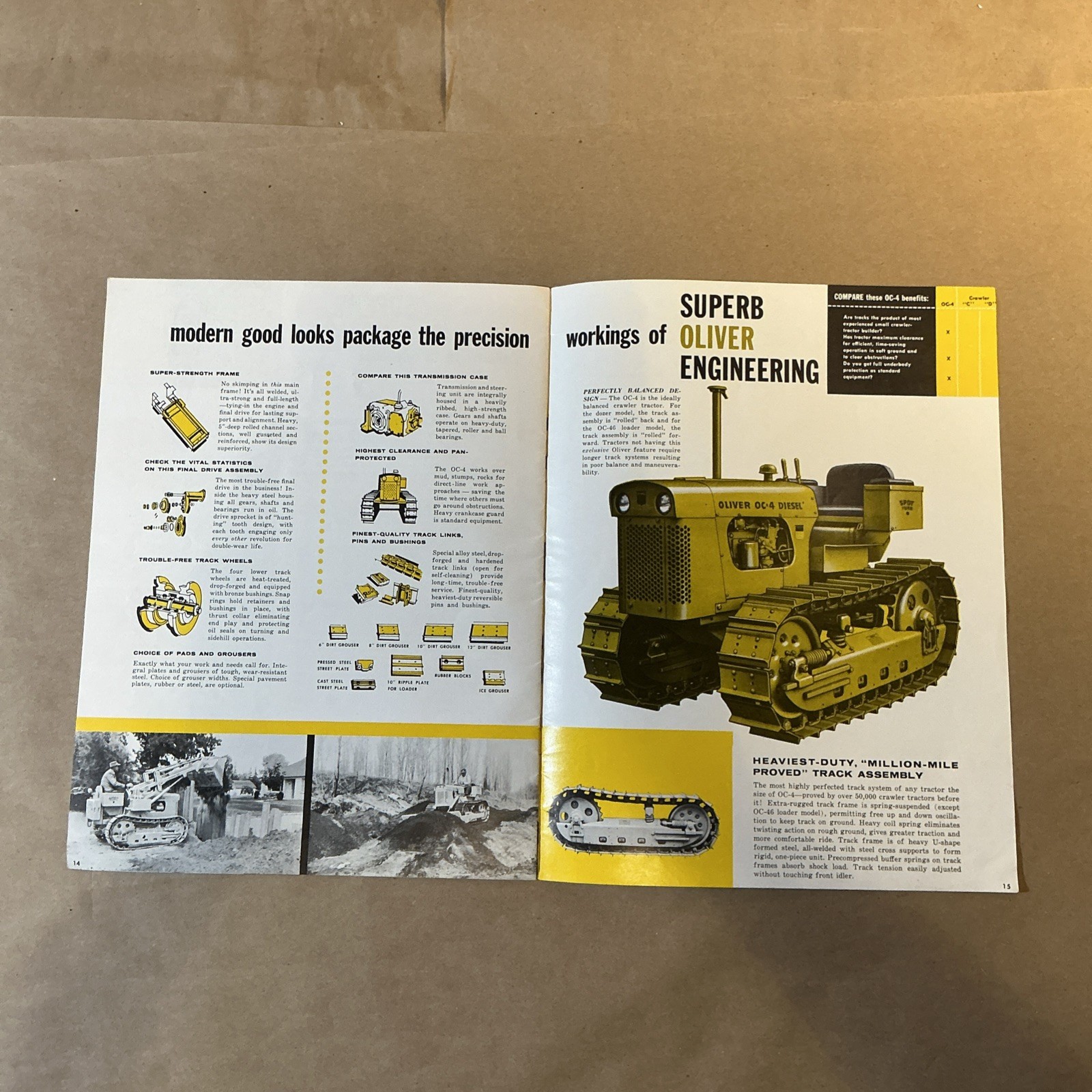 Vintage Original Oliver OC-4 Crawler Brochure Oliver Corporation As Is INV-P0805