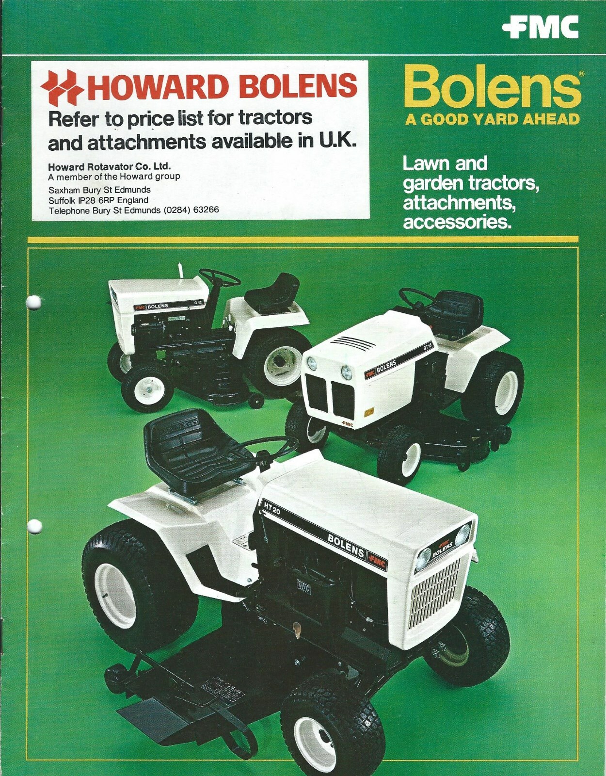 Lawn Tractor Brochure Howard Bolens HT-20 et al UK Product Line Overview (LG144)
