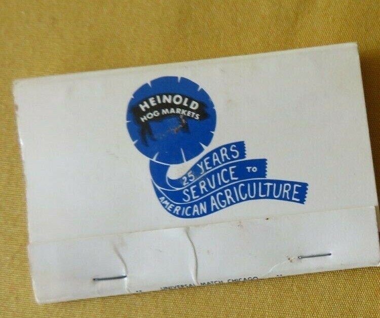 HEINOLD HOG MARKETS Large Matchbook & HOG RACING TEAM Vinyl Sticker ADVERTISING