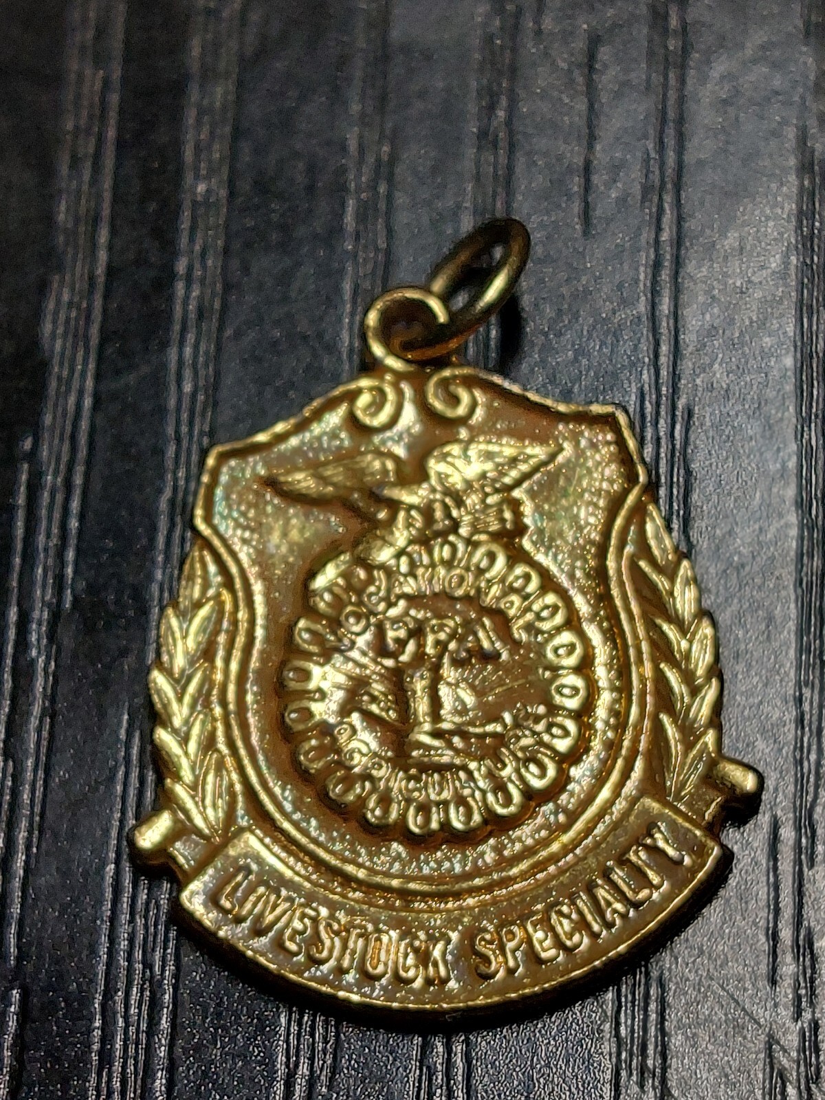 Vintage Future Farmers Of America Gold Tone Medal Livestock Specialty