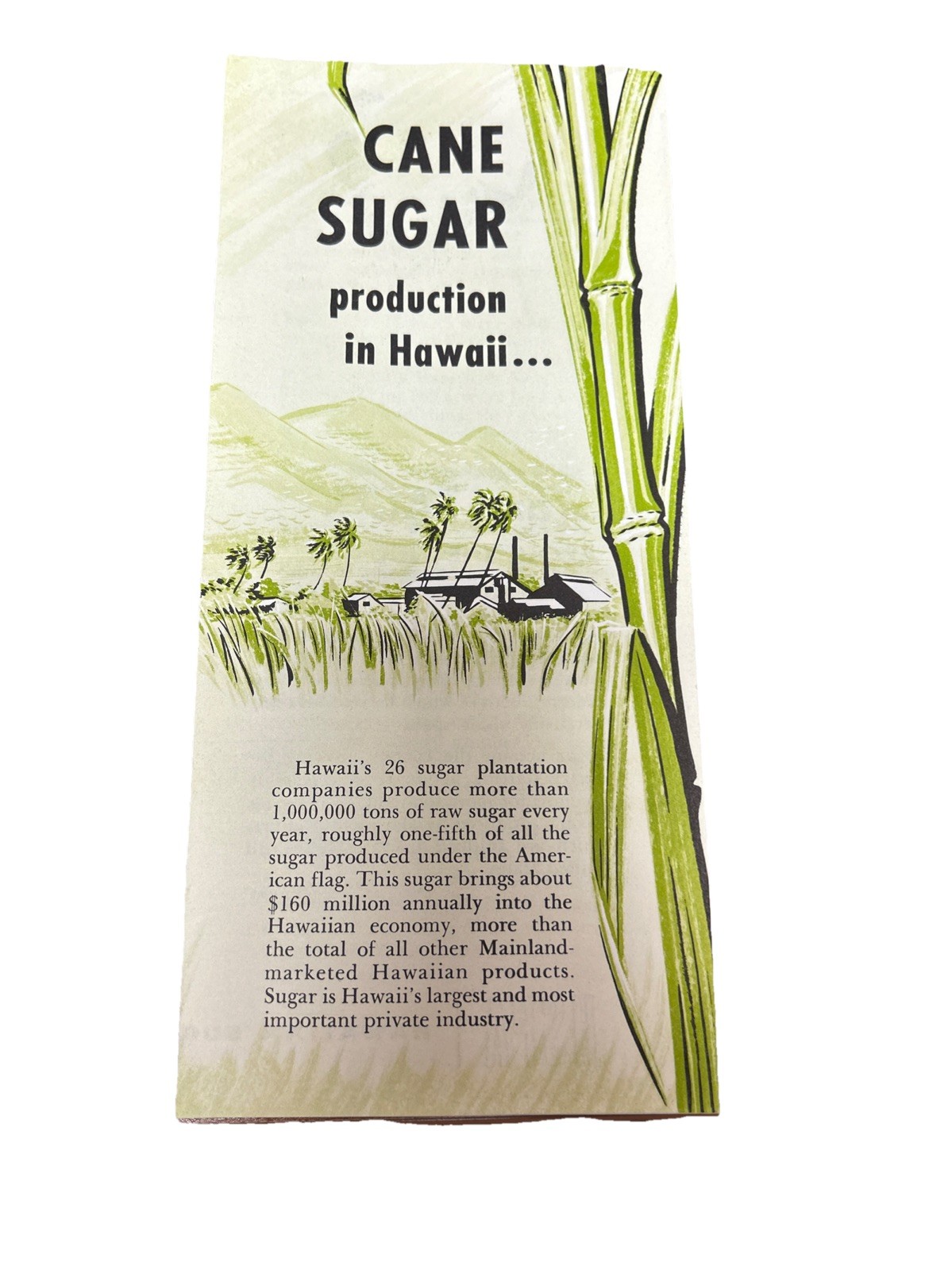 1964 Hawaiian Sugar Cane Industry Vintage Print Advertising Pamphlets Education