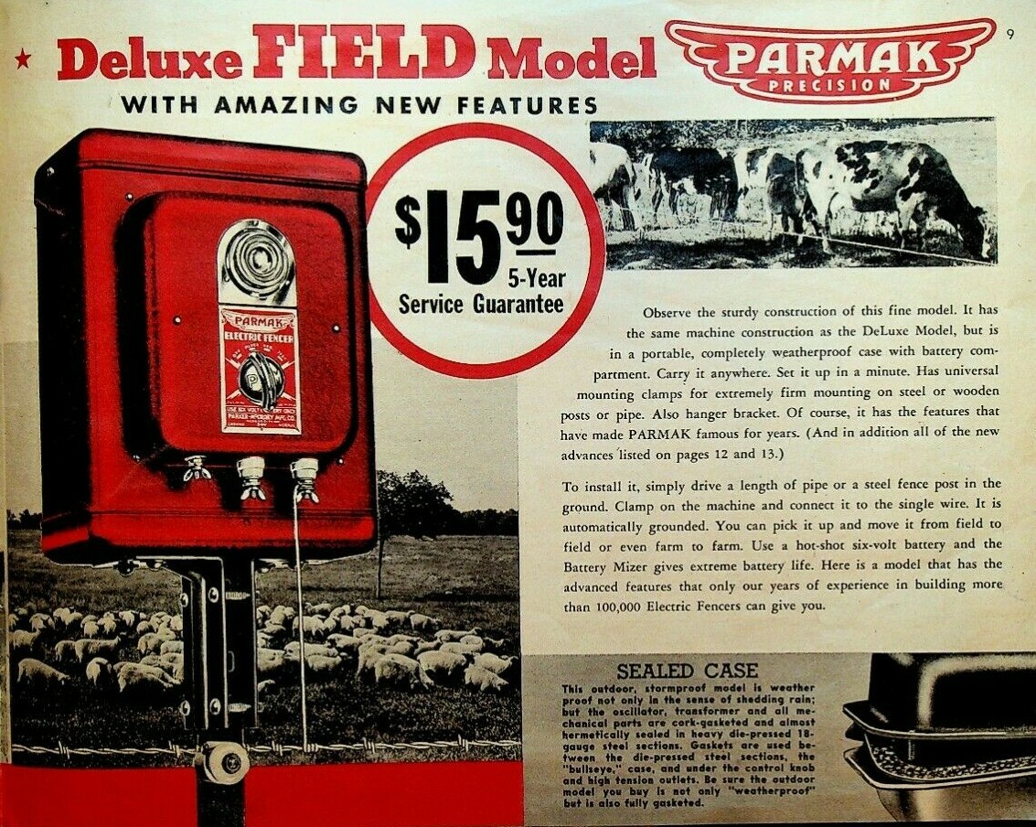 Parmark Electric Fence Booklet 1940 Parker McCrory Mfg Farms Agriculture