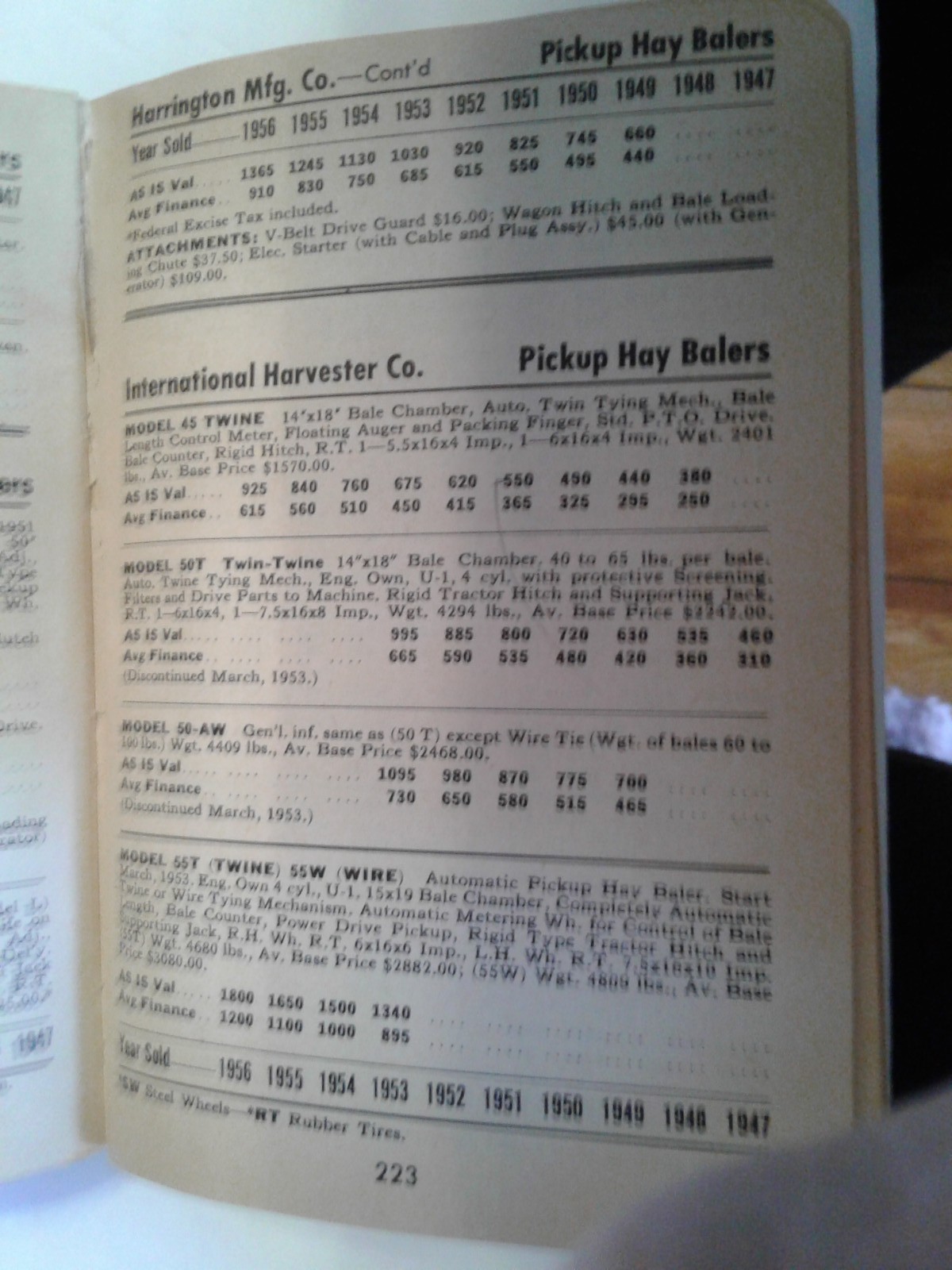 Vintage Agriculture Advertising 1957 Farm & Tractor Blue Book.