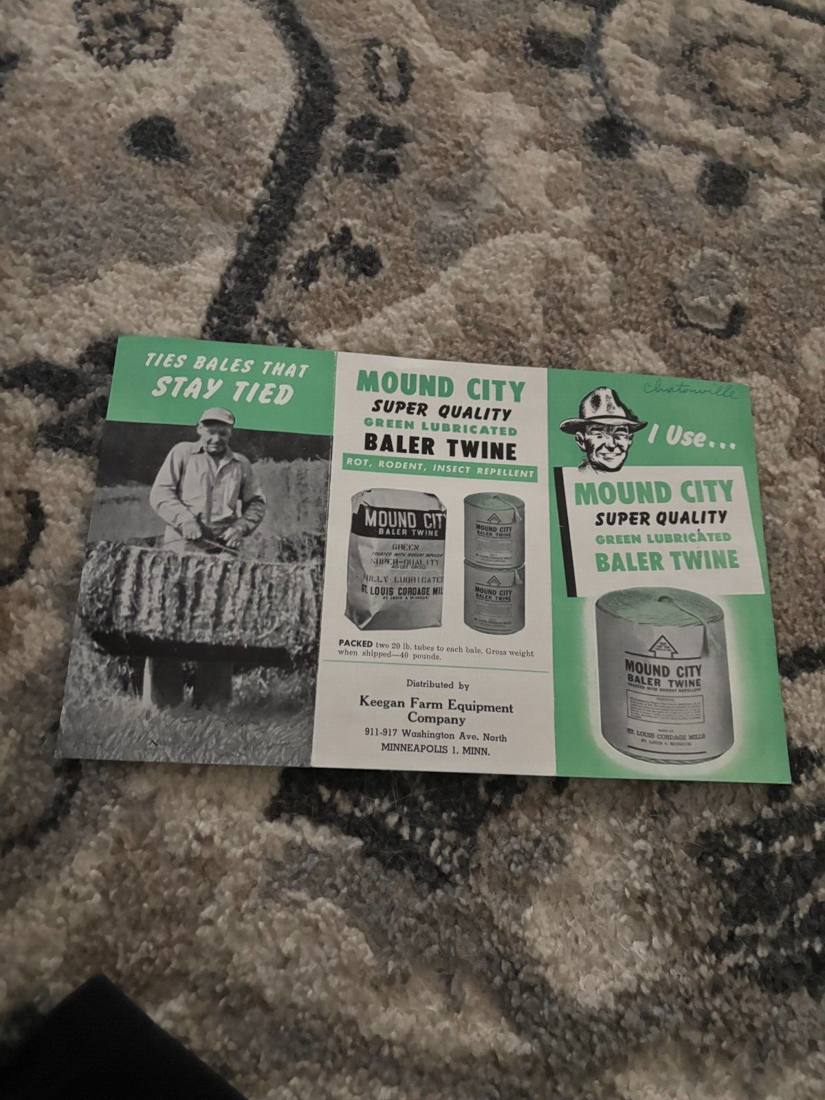 Mound City Green Lubricated Baler Twine Brochure FCCA25