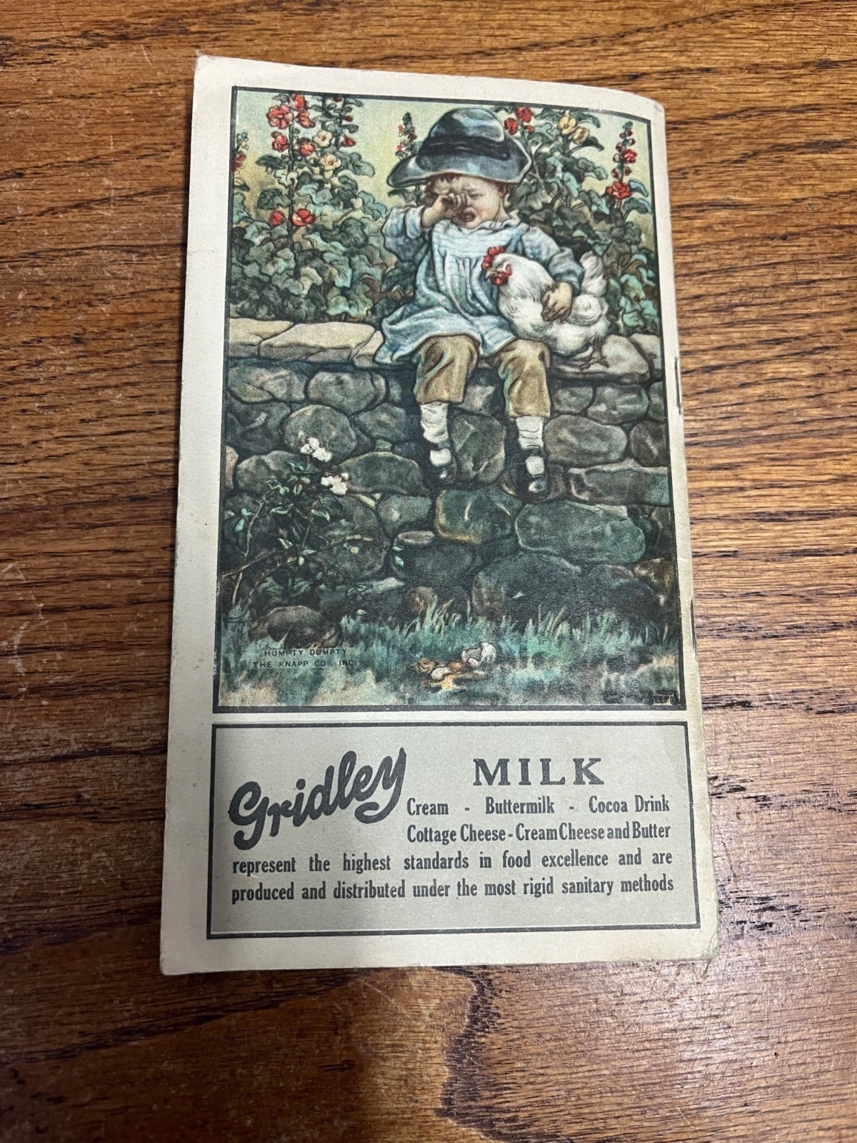 RARE Vintage 1920s Gridley Butter Butterkid Album Advertising Card Milwaukee WI